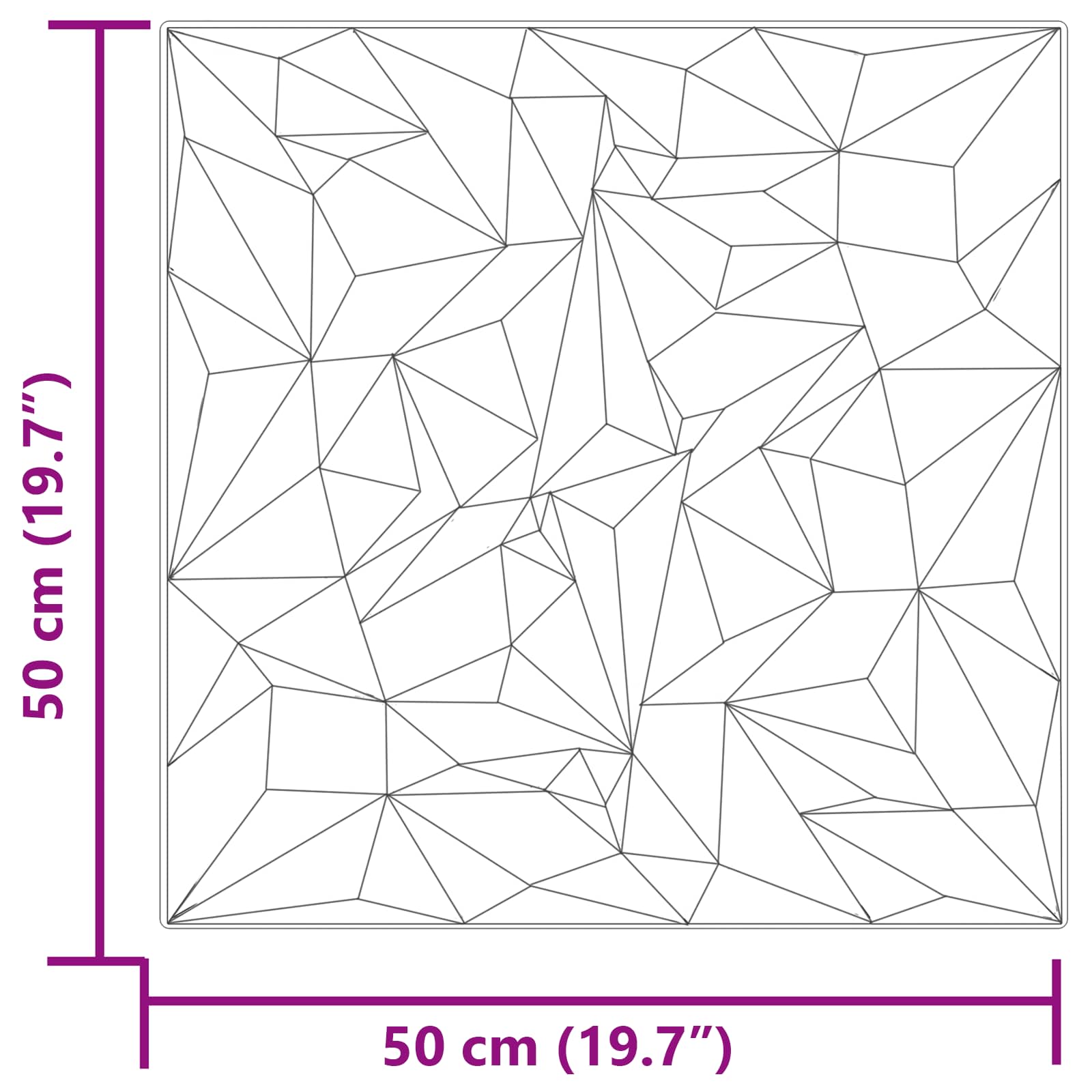 Zidne panele 24 pcs Ametist beton 50 x 50 cm XPS pjena