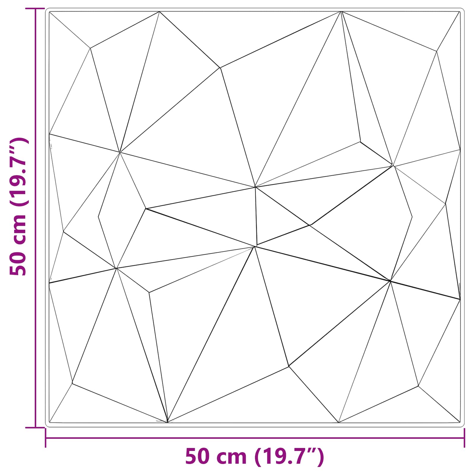 Zidne panele 12 pcs Dijamant beton 50 x 50 cm XPS pjena
