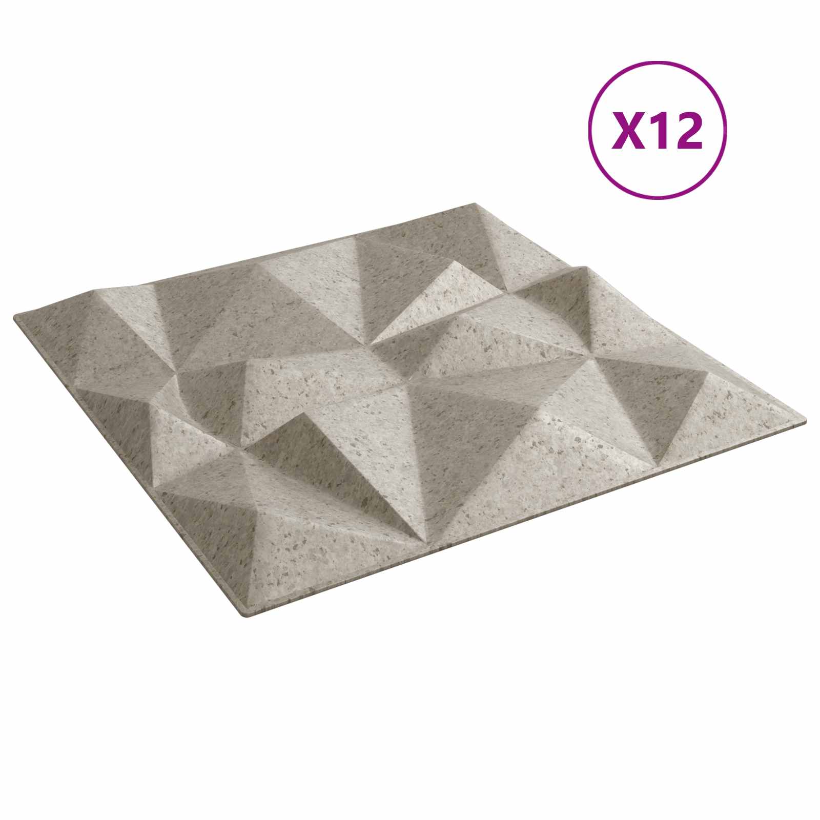 Zidne panele 12 pcs Dijamant beton 50 x 50 cm XPS pjena