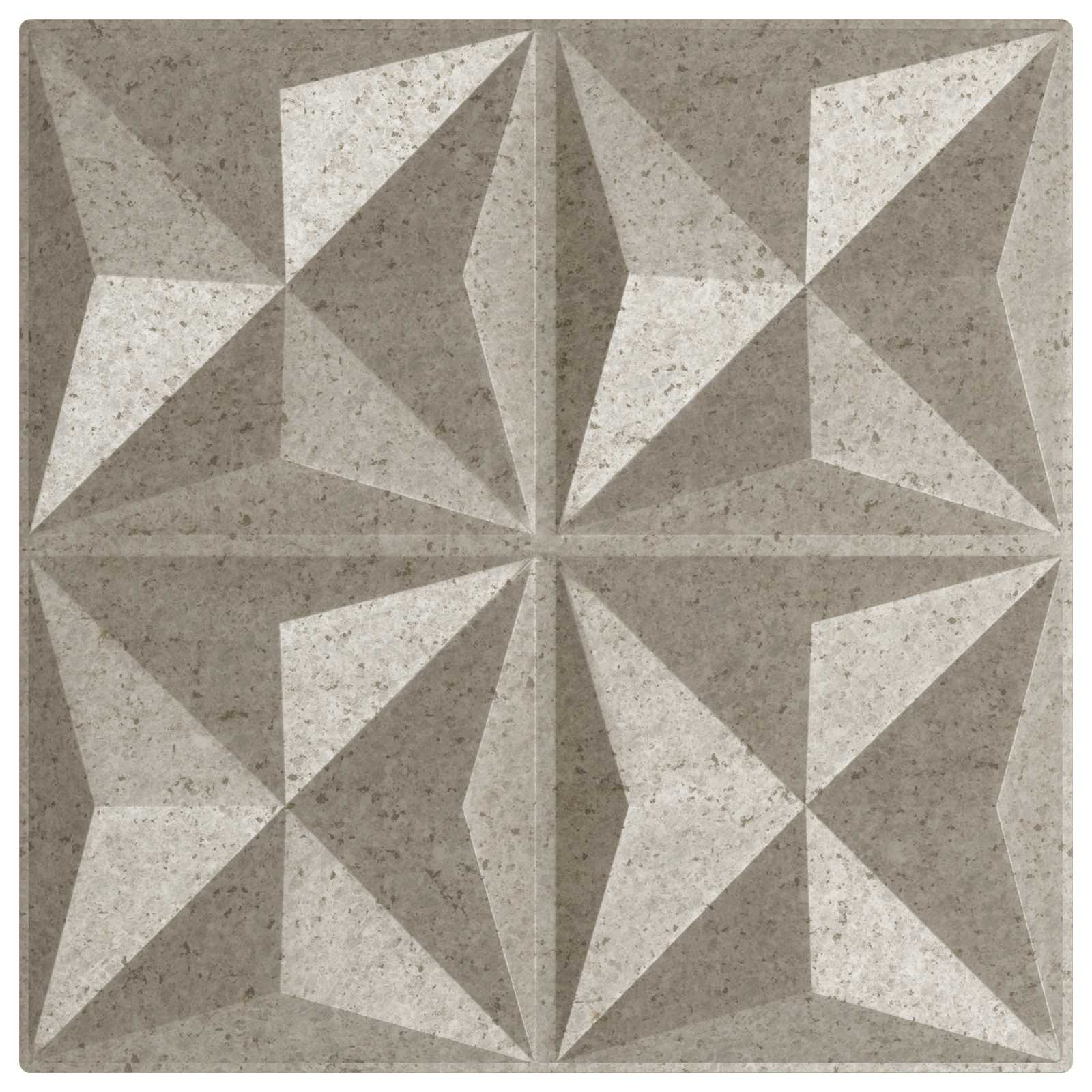 Zidne panele 12 pcs Origami beton 50 x 50 cm XPS pjena