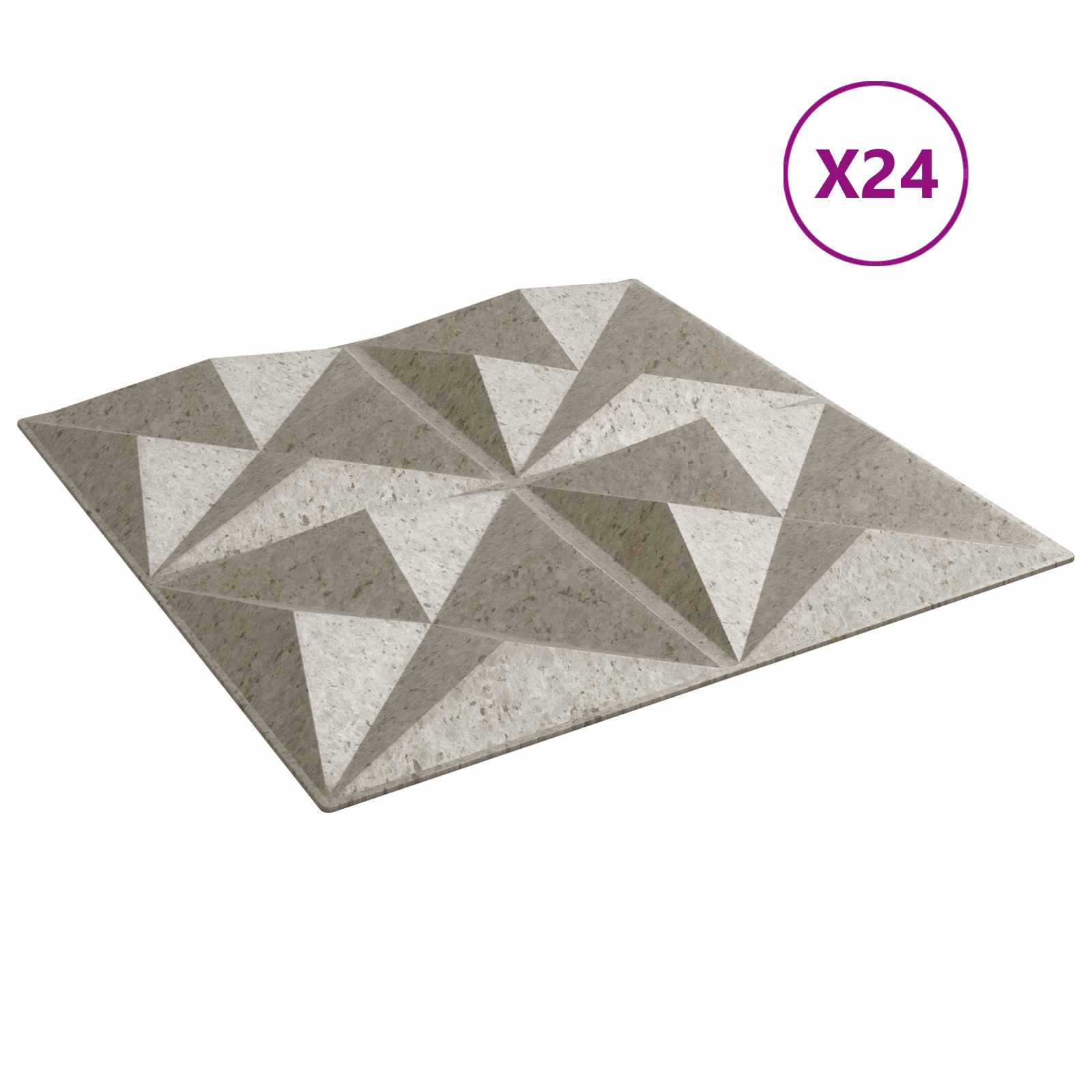 Zidne panele 24 pcs Origami beton 50 x 50 cm XPS pjena