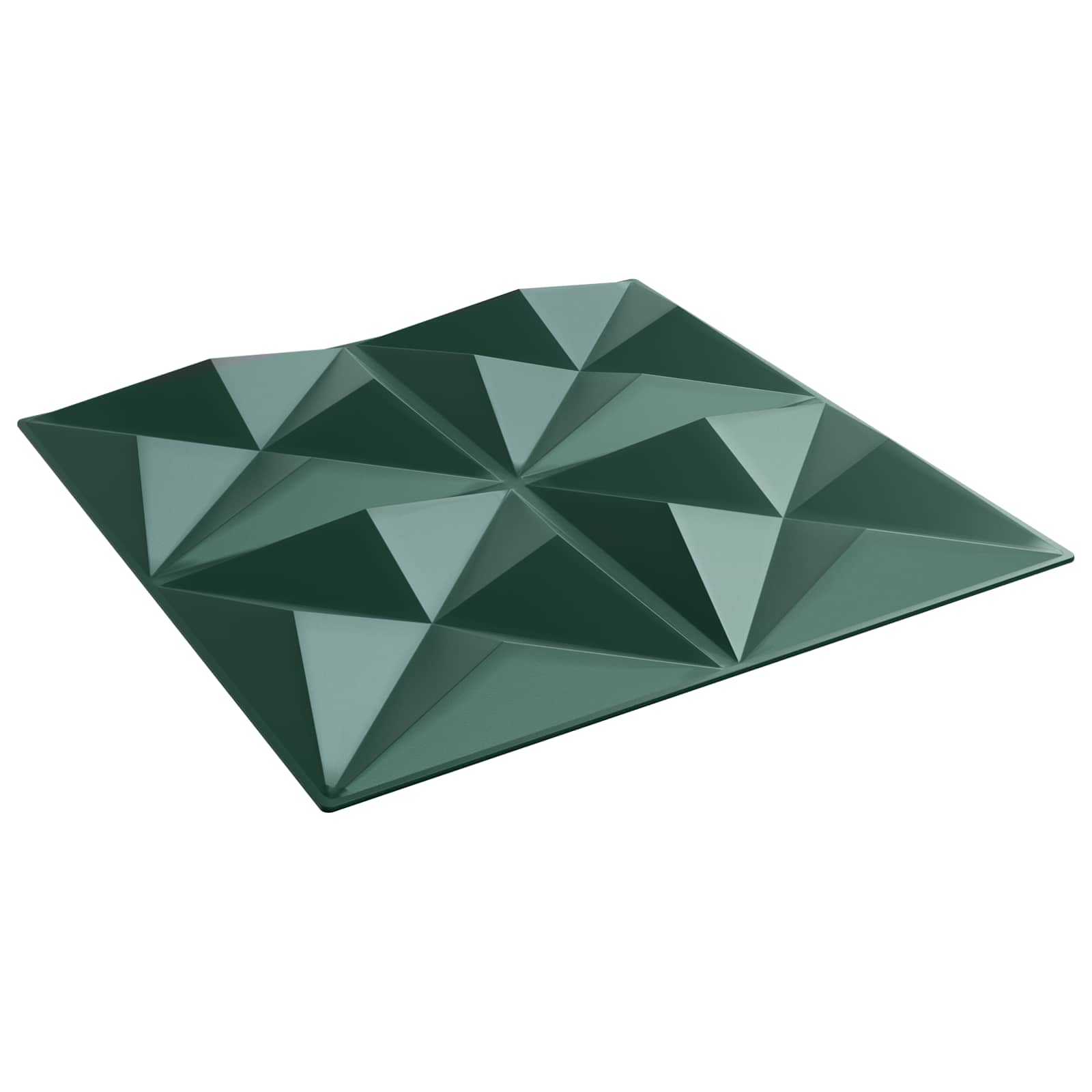Zidne panele 12 pcs Origami zelena 50 x 50 cm XPS pjena