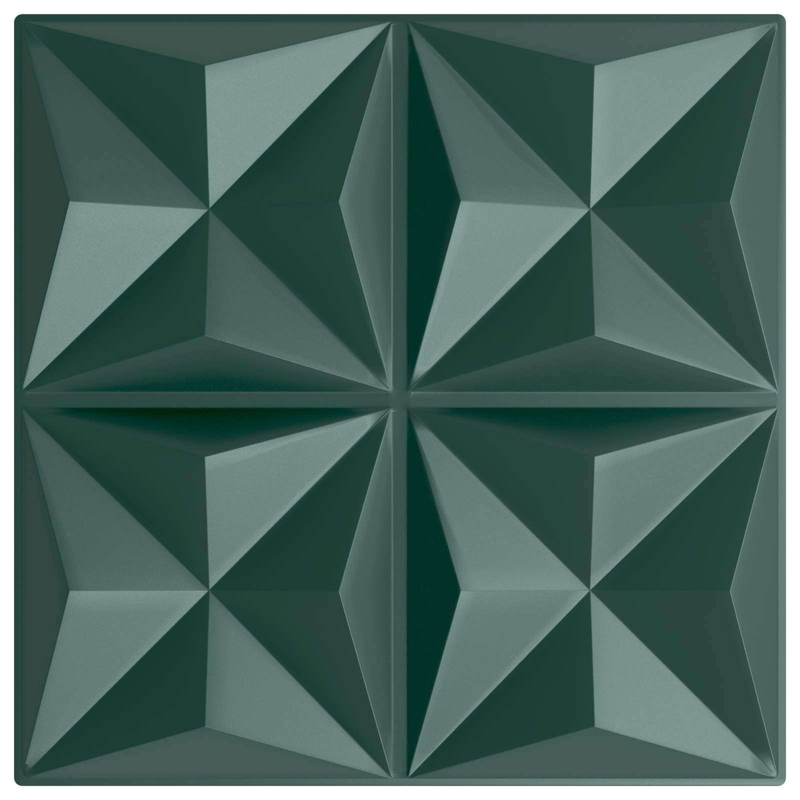 Zidne panele 12 pcs Origami zelena 50 x 50 cm XPS pjena