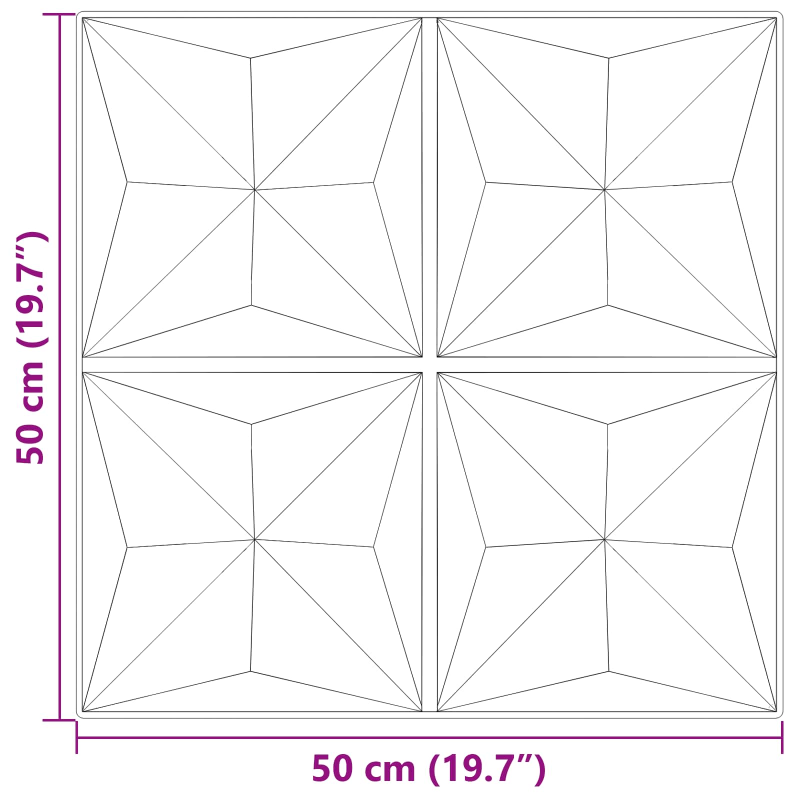 Zidne panele 12 pcs Origami zelena 50 x 50 cm XPS pjena