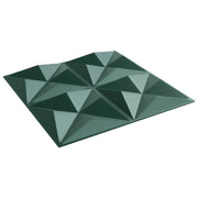 Zidne panele 24 pcs Origami zelena 50 x 50 cm XPS pjena