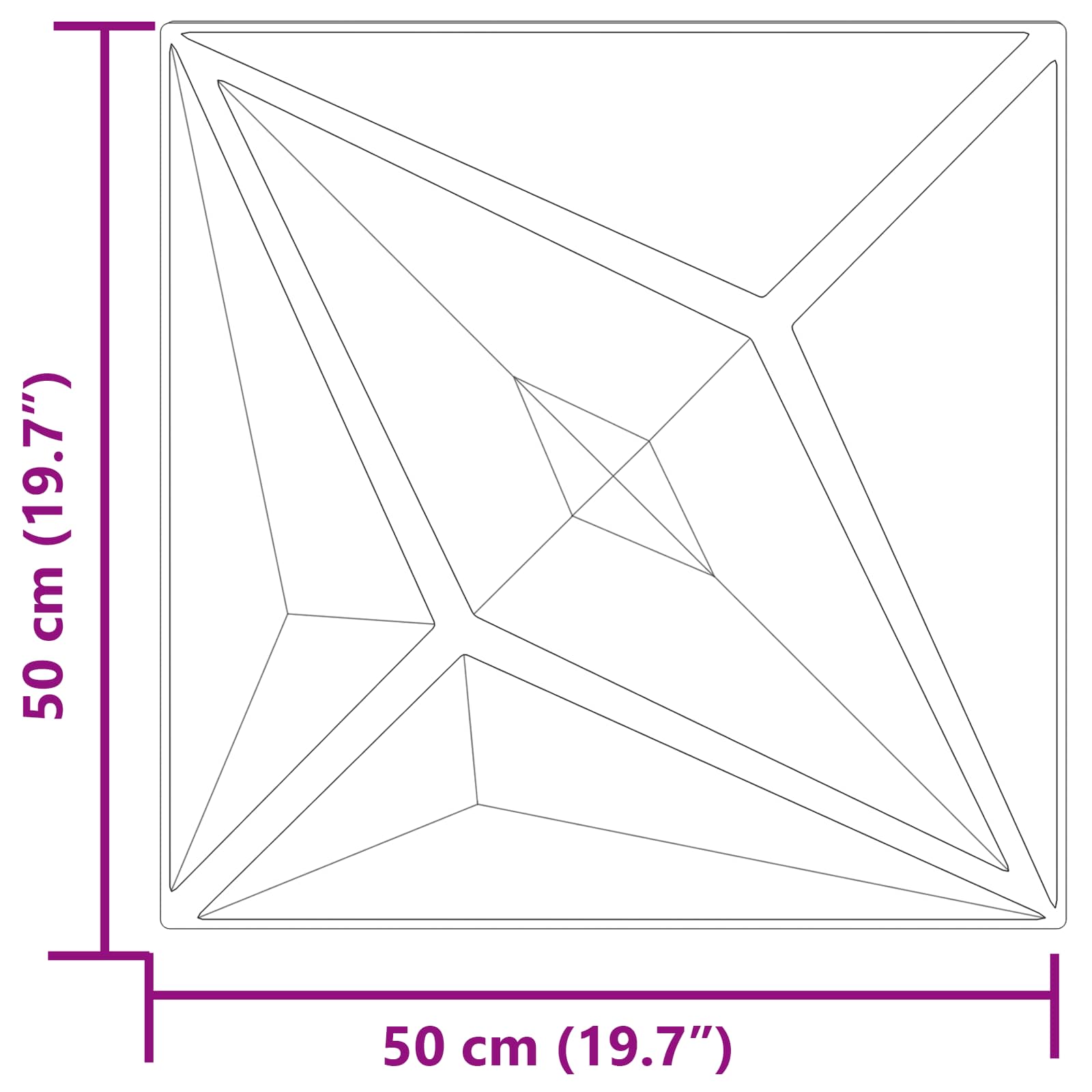 Zidne panele Zvijezda 12 pcs Zvijezda siva 50 x 50 cm XPS pjena