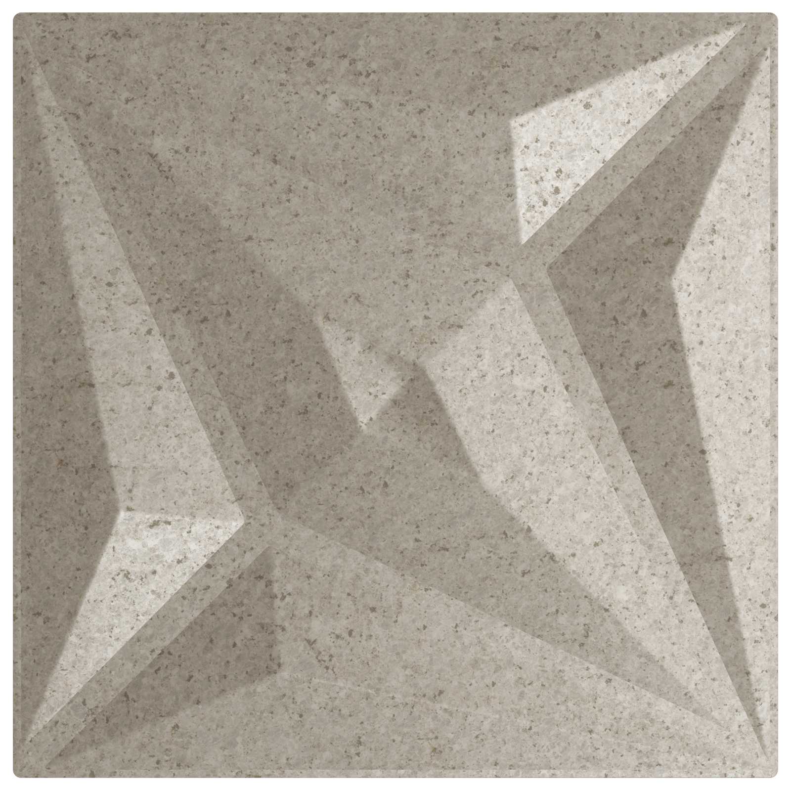 Zidne panele 12 pcs Zvijezda beton 50 x 50 cm XPS pjena