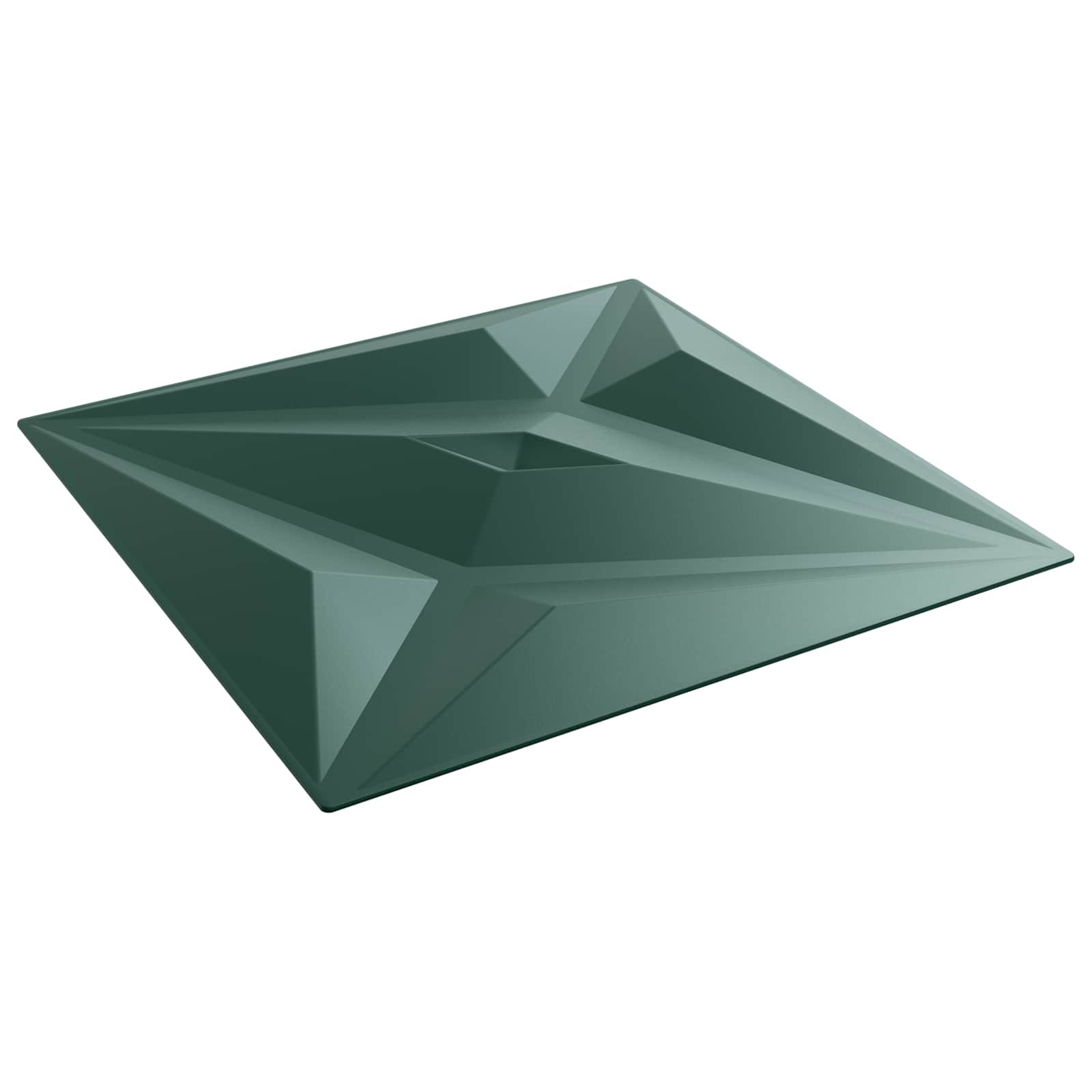 Zidne panele 12 pcs Zvijezda zelena 50 x 50 cm XPS pjena