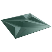 Zidne panele 24 pcs Zvijezda zelena 50 x 50 cm XPS pjena