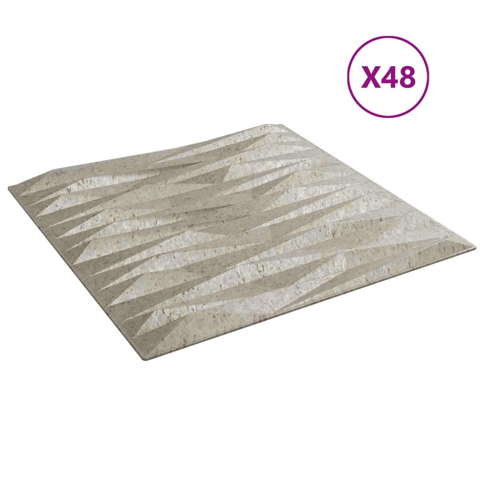 Zidne panele 48 pcs Kamen beton 50 x 50 cm XPS pjena