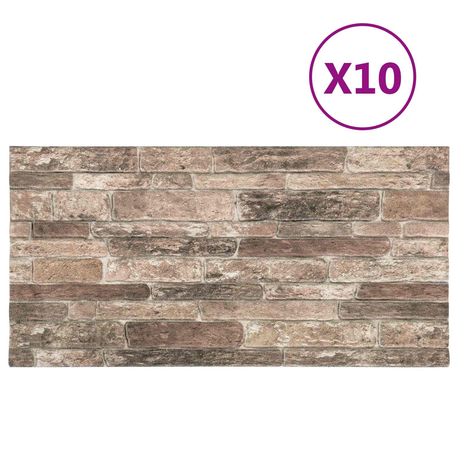 Zidne panele 10 pcs Šareni 100 x 50 cm EPS pjena
