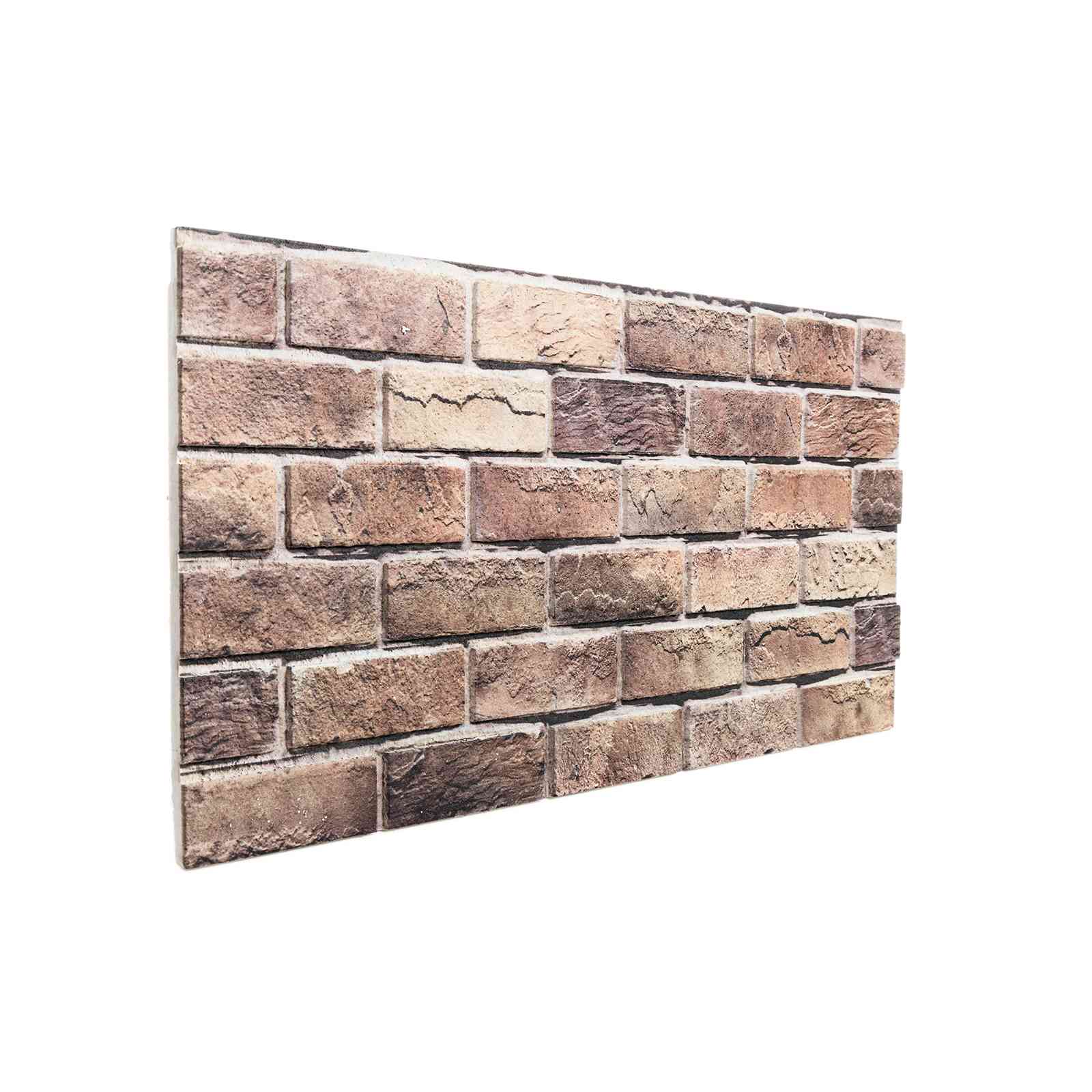 Zidne panele 10 pcs Smeđa i siva 100 x 50 cm EPS pjena