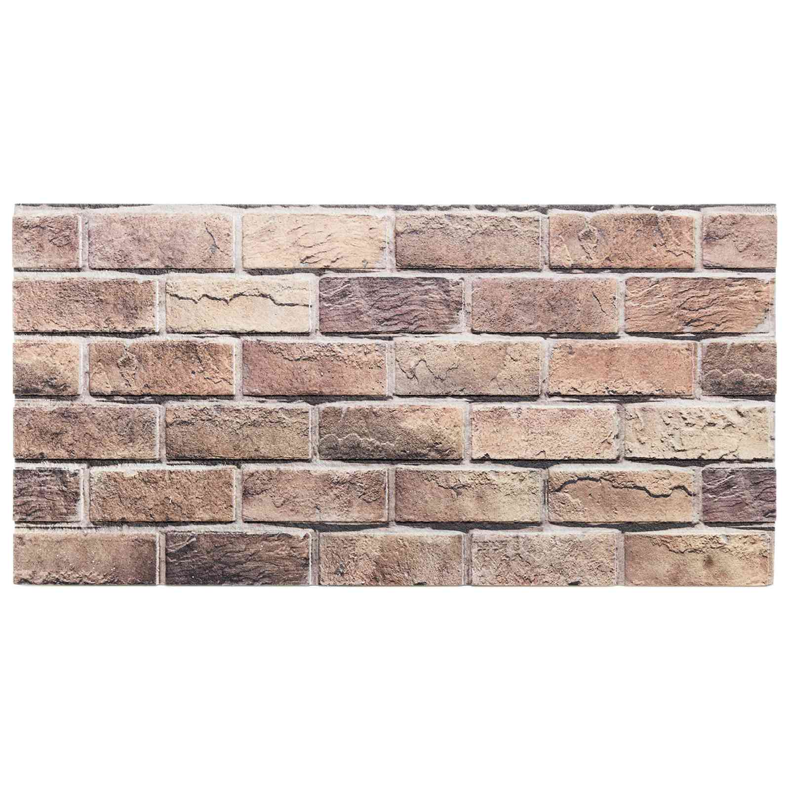Zidne panele 10 pcs Smeđa i siva 100 x 50 cm EPS pjena