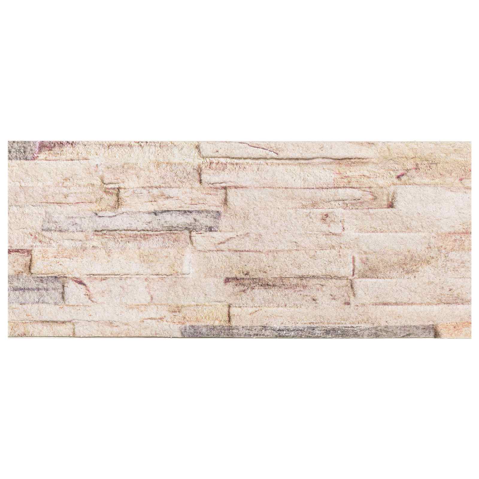Zidne panele 10 pcs Bijela i crvena 100 x 25 cm EPS pjena