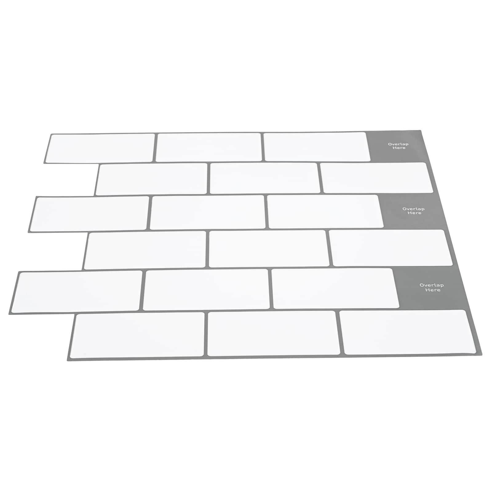 Subway pločica 10 pcs Bijela siva 30 x 30 cm Poliuretan i PET