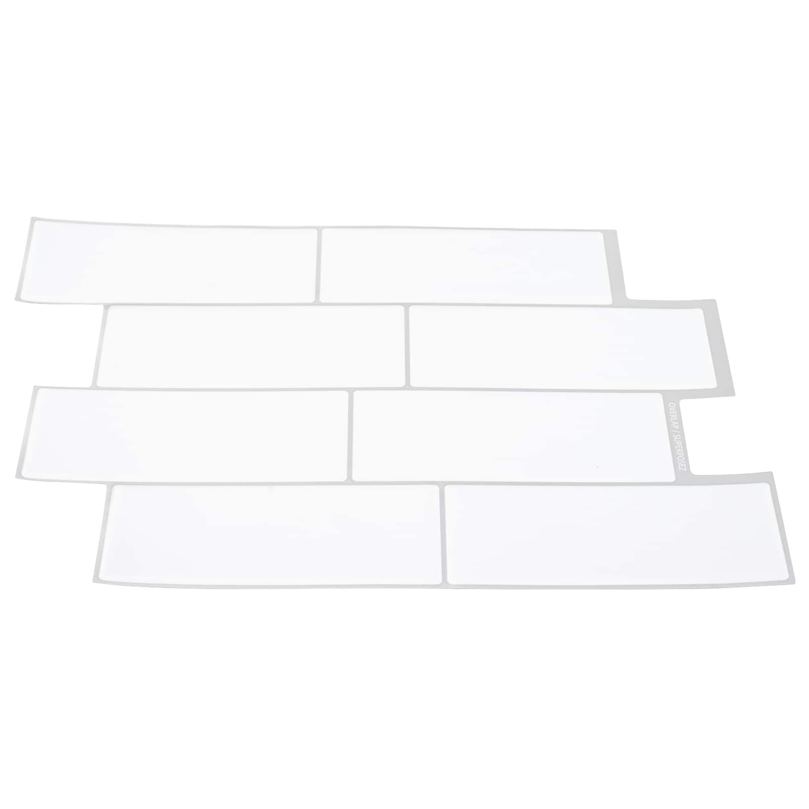 Subway pločica 50 pcs Bijela siva 29 x 21 cm Poliuretan i PET