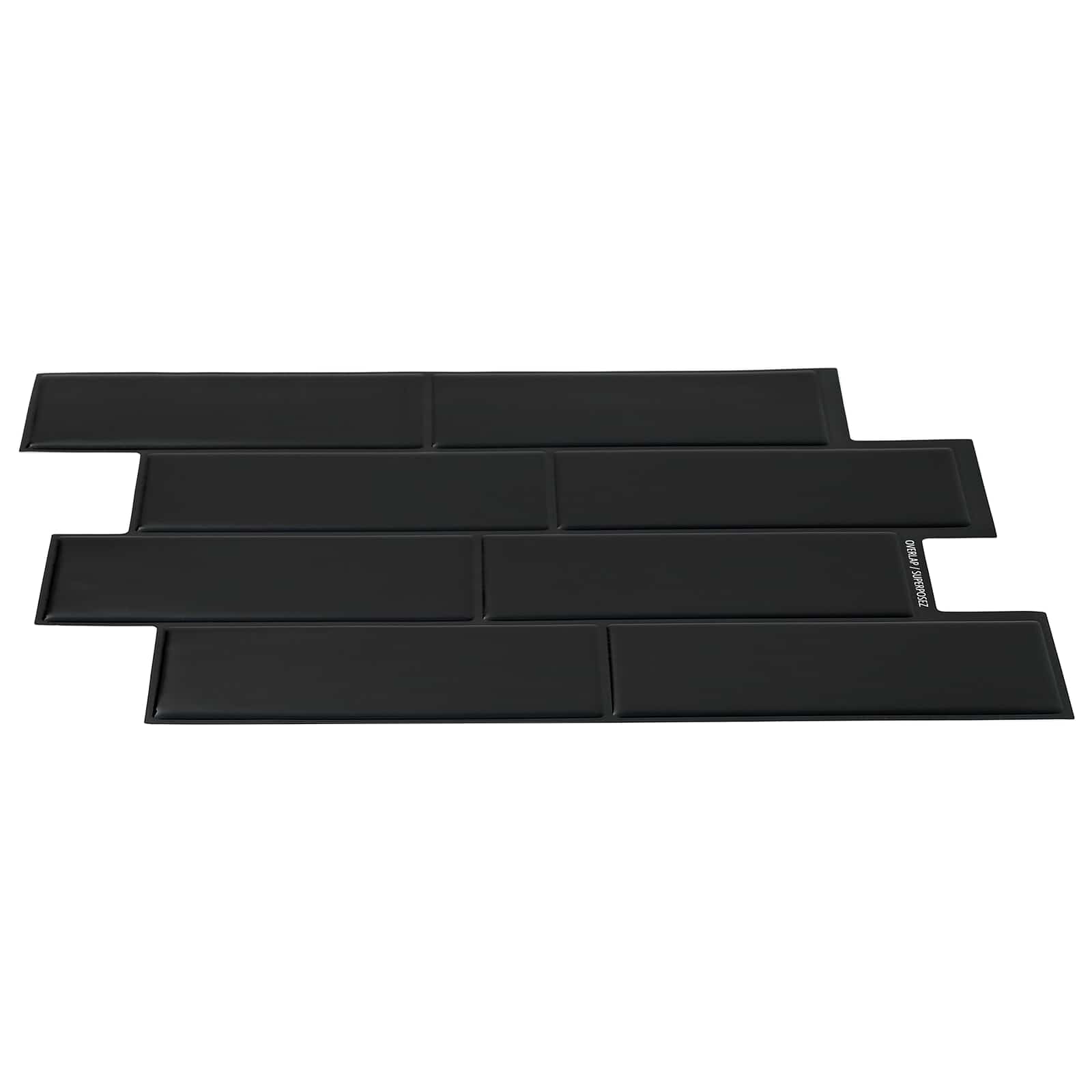 Subway pločica 50 pcs Crna 29 x 21 cm Poliuretan i PET