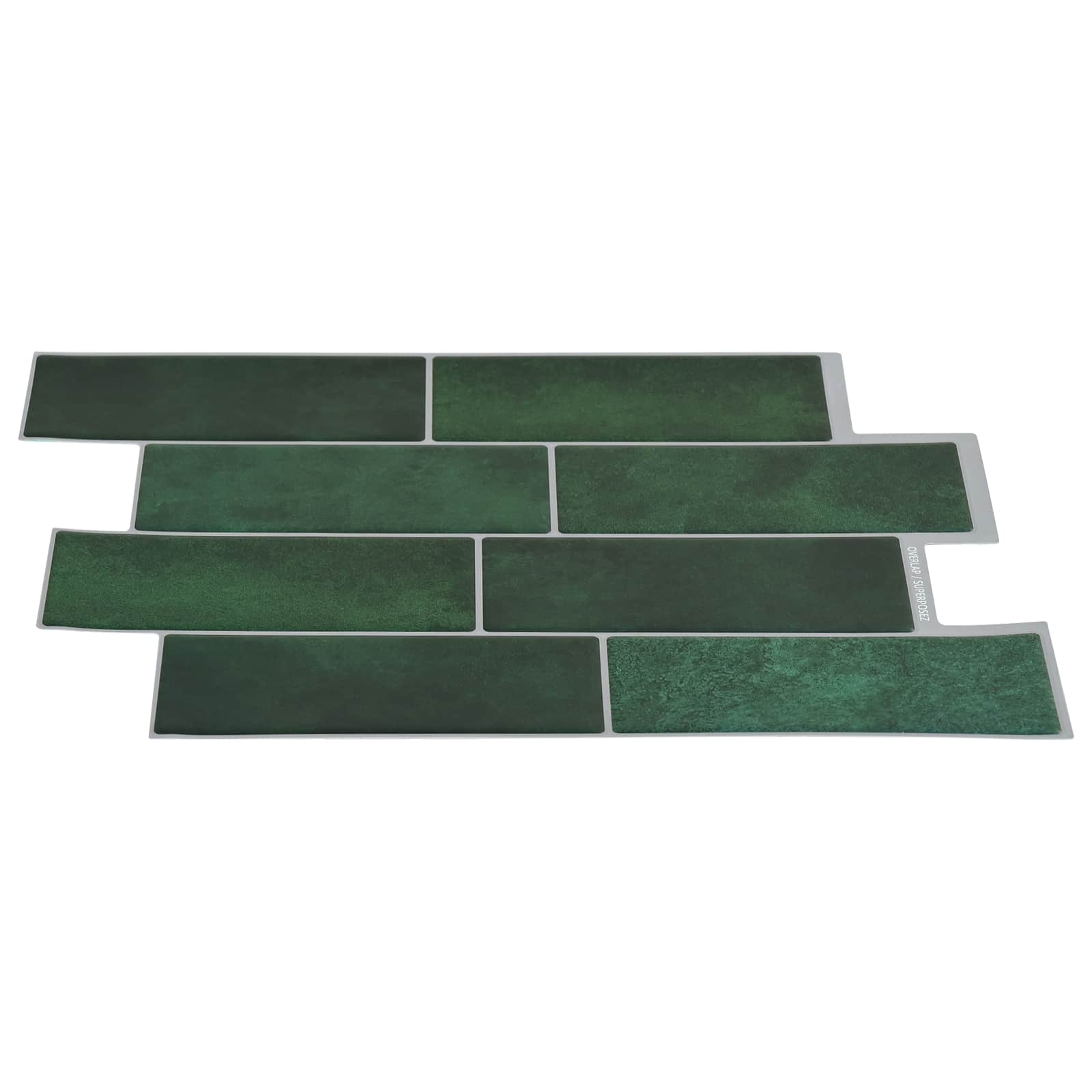 Subway pločica 50 pcs Tamnozelena 29 x 21 cm Poliuretan i PET