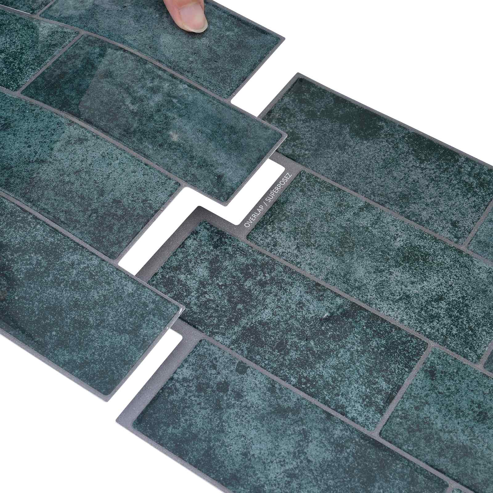 Subway pločica 50 pcs Plava Zelena 29 x 21 cm Poliuretan i PET