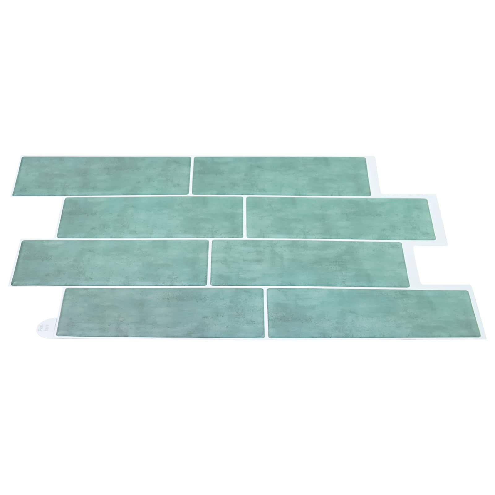 Subway pločica 20 pcs Siva zelena 29 x 21 cm Poliuretan i PET