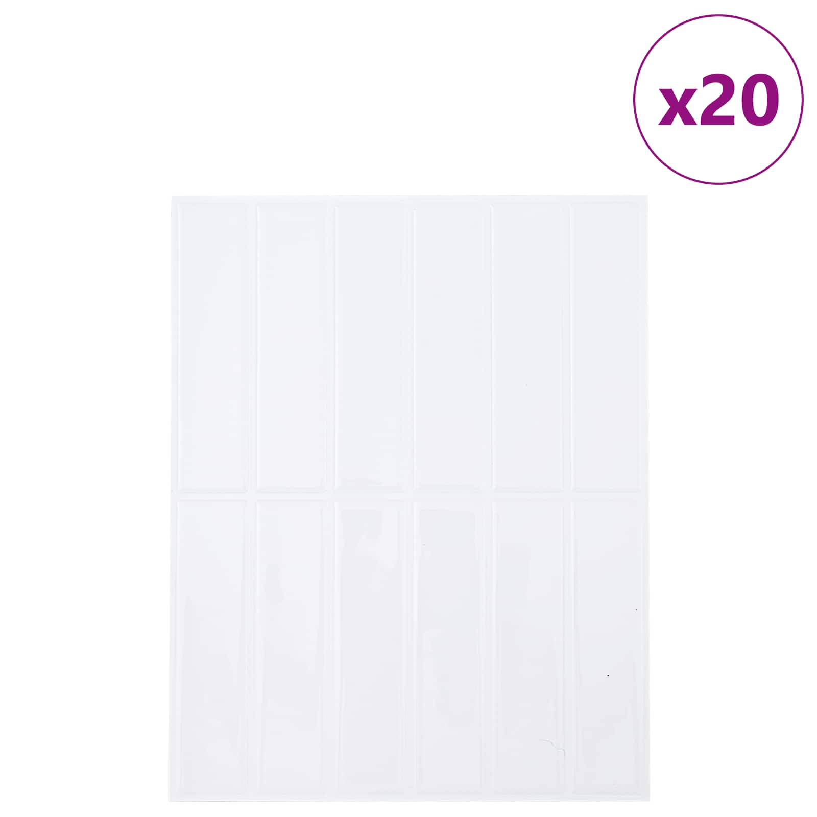 Pravougaona keramika 20 pcs Bijela 29 x 23 x 0,08 cm