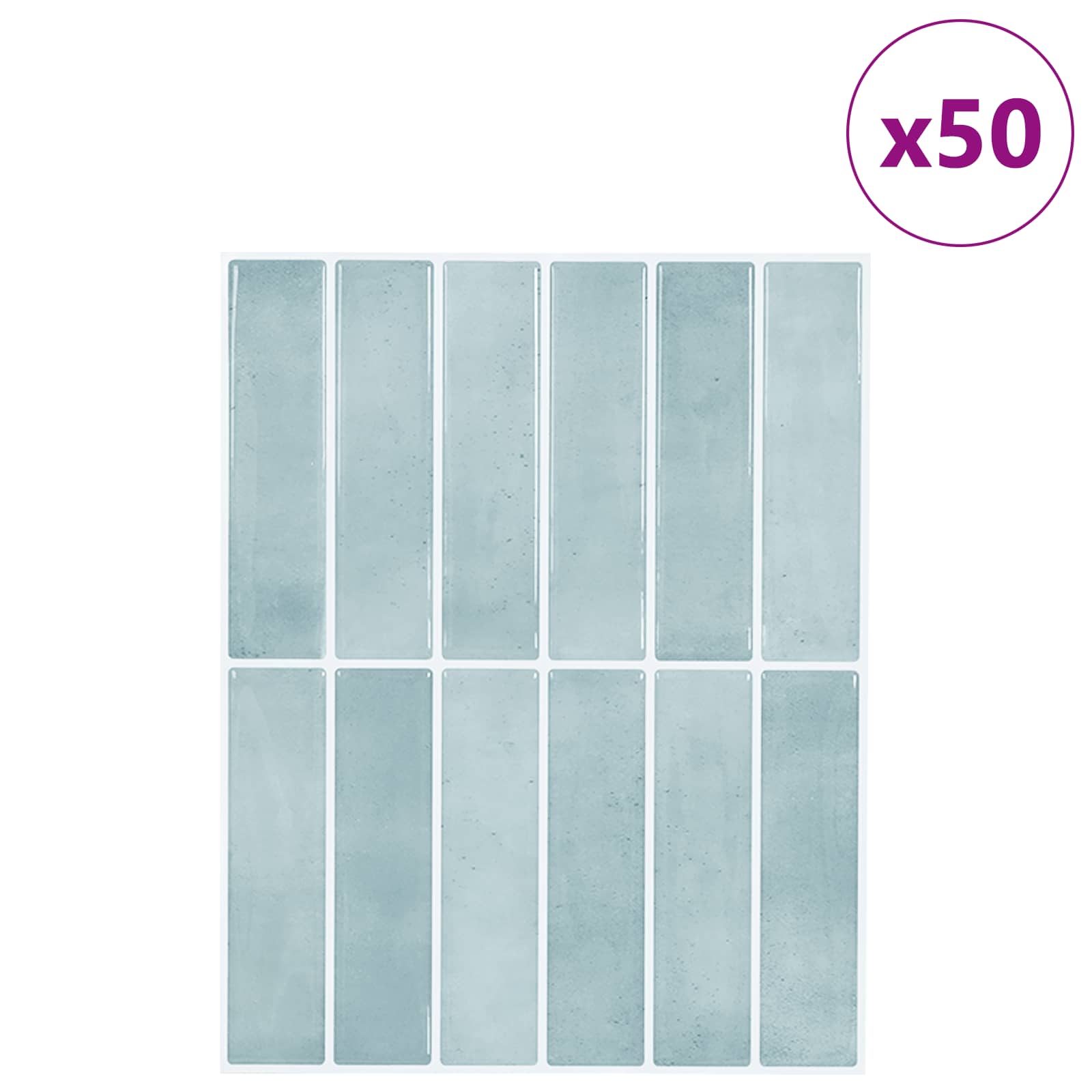 Pravougaona keramika 50 pcs Siva zelena 29 x 23 x 0,08 cm