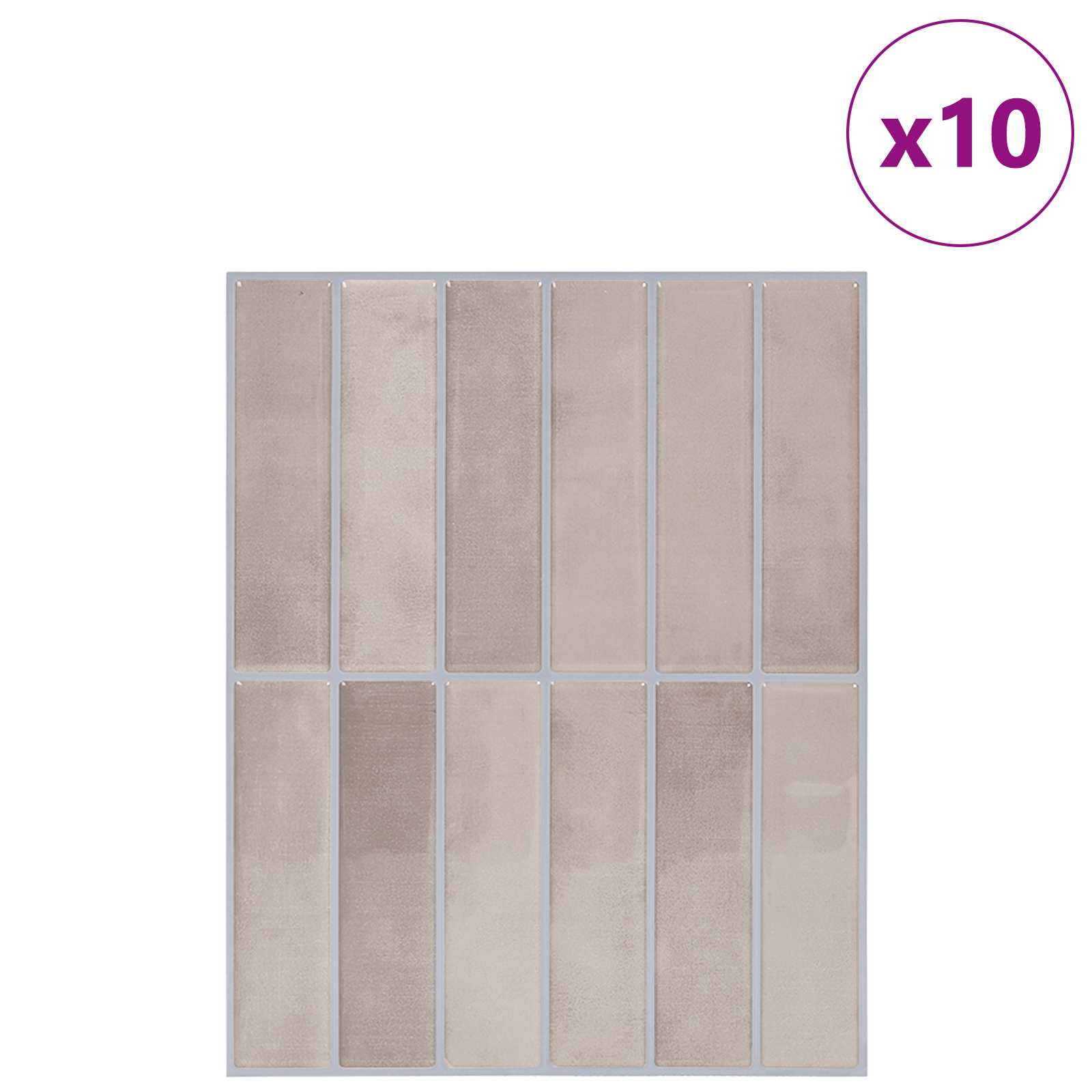 Pravougaona keramika 10 pcs Bež kava 29 x 23 x 0,08 cm