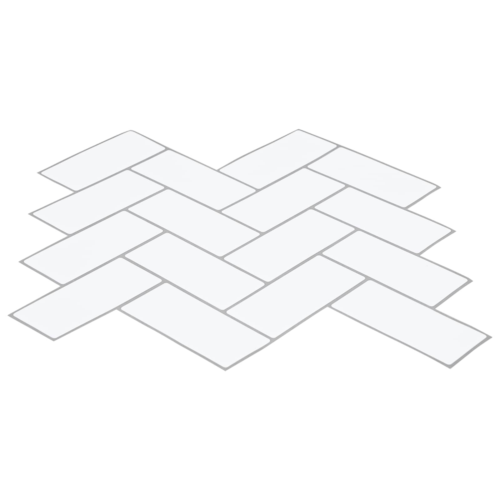 Pločica riblja kost 50 pcs Bijela siva 30 x 30 cm