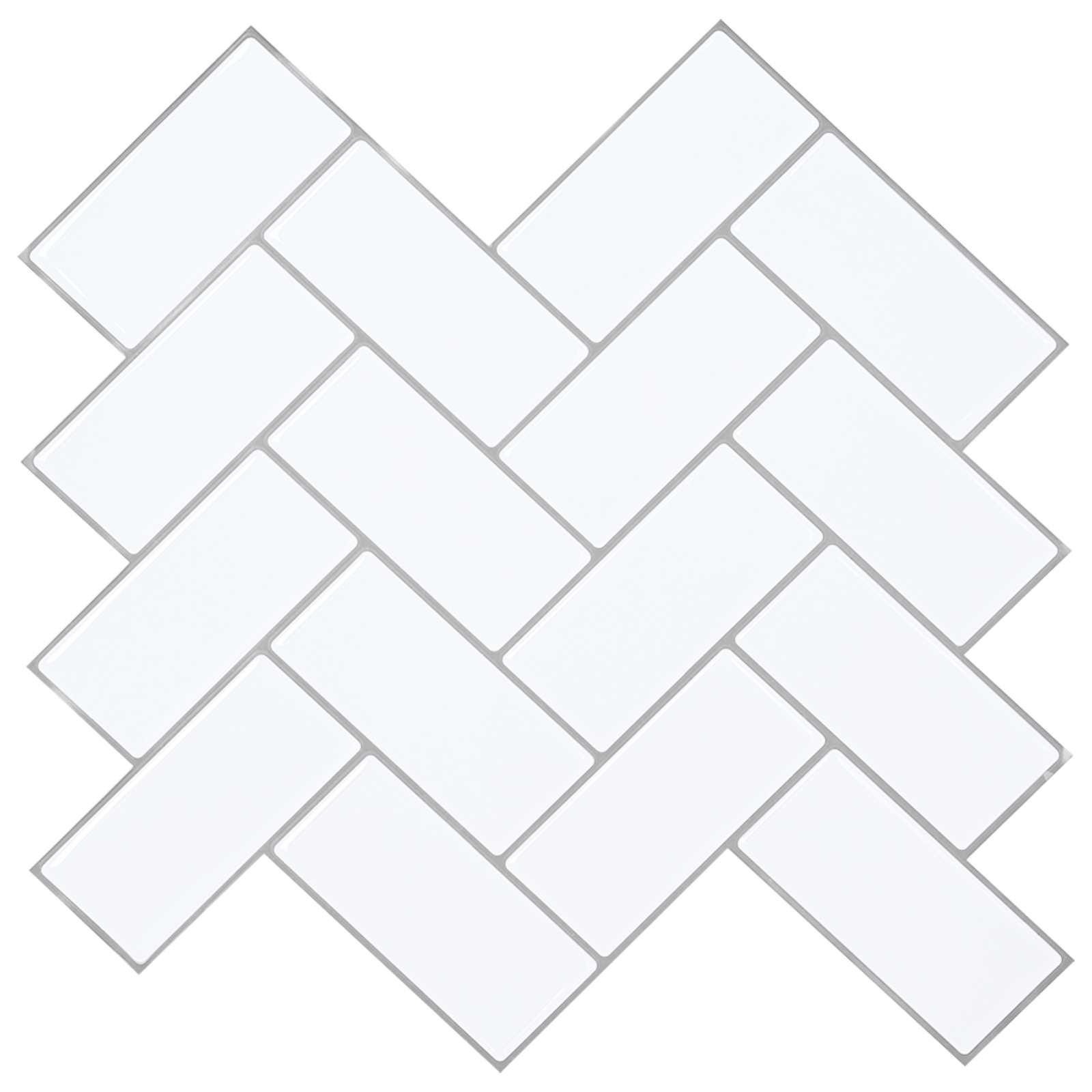 Pločica riblja kost 50 pcs Bijela siva 30 x 30 cm
