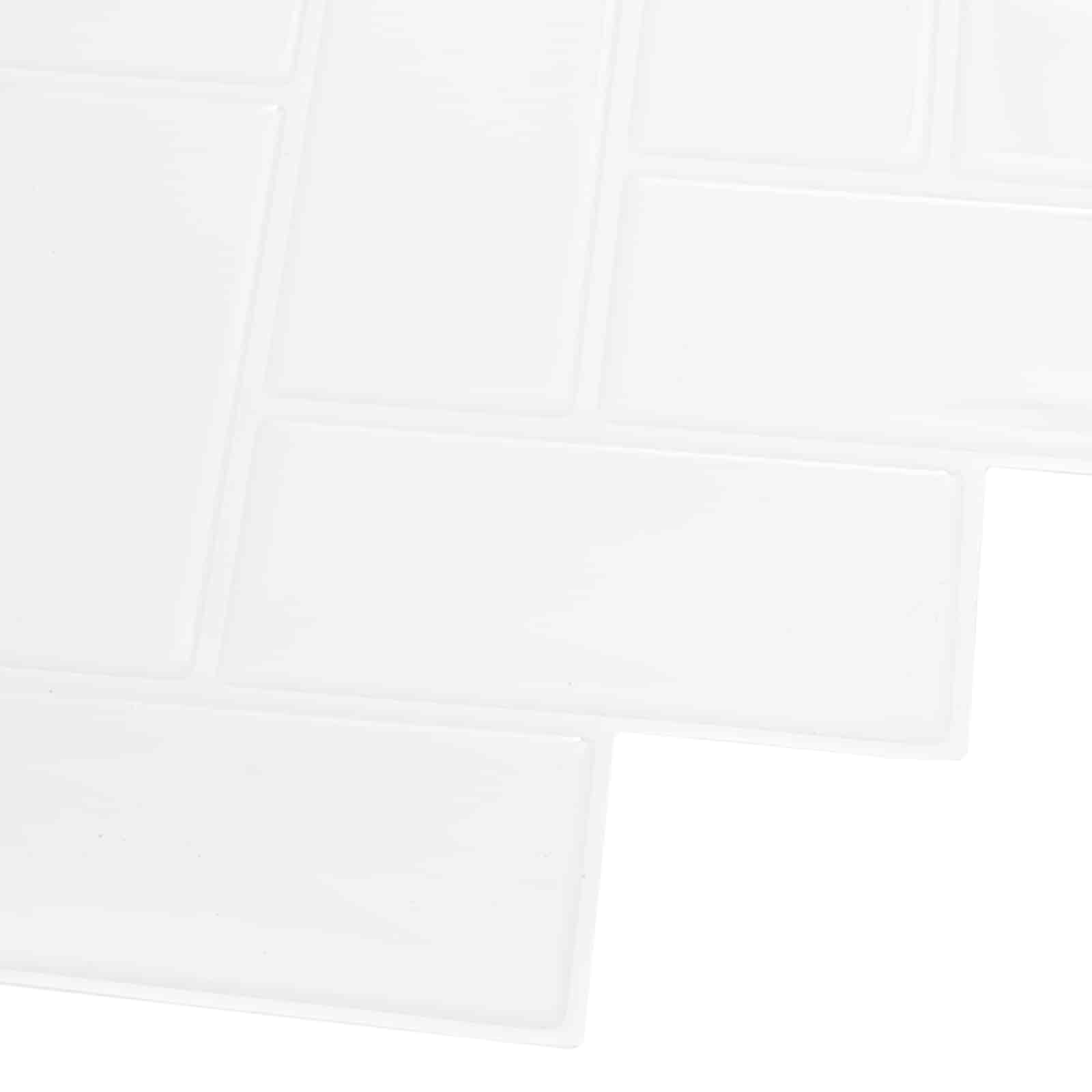 Pločica riblja kost 20 pcs Bijela 30 x 30 cm Poliuretan i PET