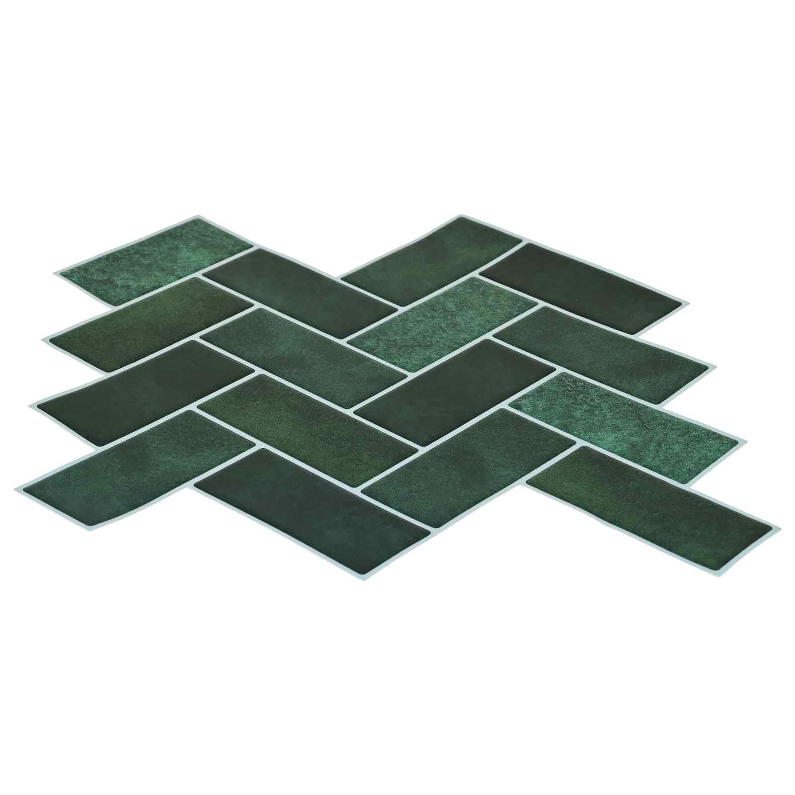 Pločica riblja kost 10 pcs Tamnozelena 30 x 30 cm