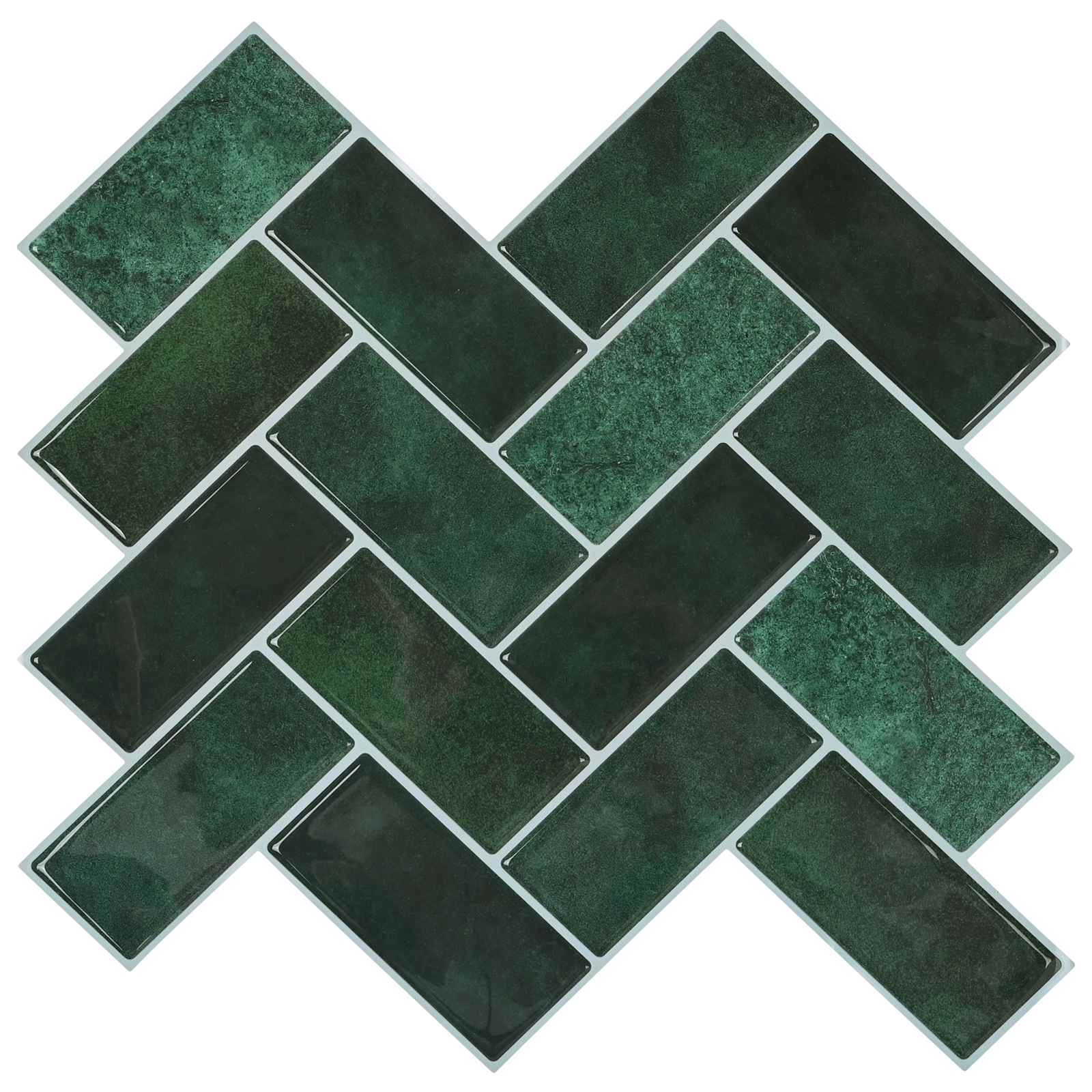 Pločica riblja kost 20 pcs Tamnozelena 30 x 30 cm