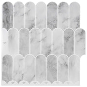Pernata pločica 10 pcs Sivi mramor 30 x 30 cm Poliuretan i PET