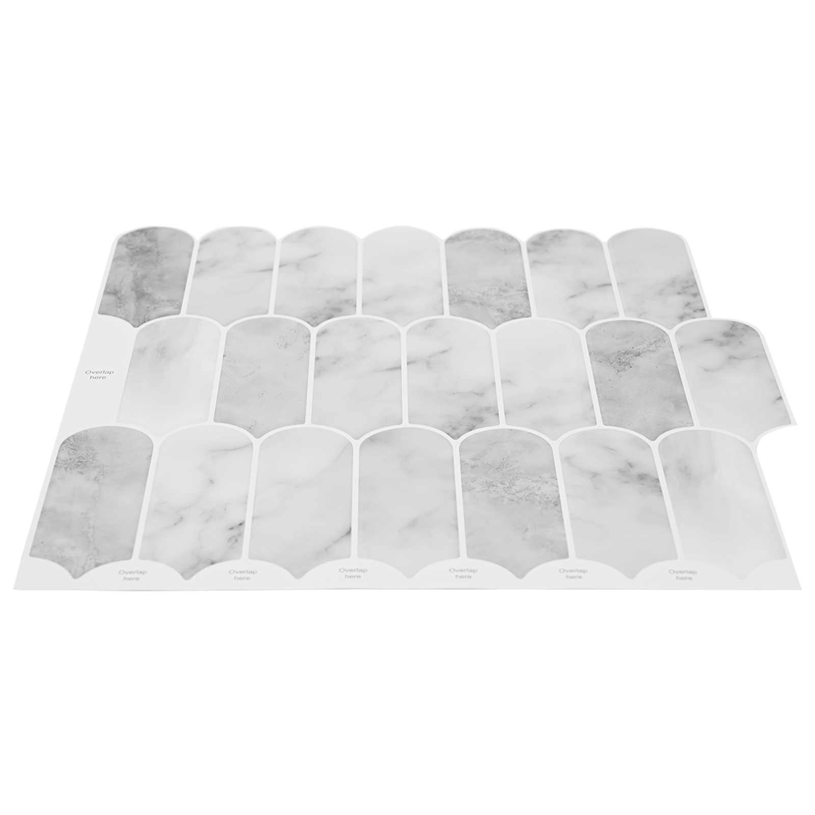 Pernata pločica 20 pcs Sivi mramor 30 x 30 cm Poliuretan i PET