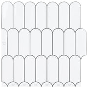 Pernata pločica 20 pcs Bijela siva 30 x 30 cm Poliuretan i PET