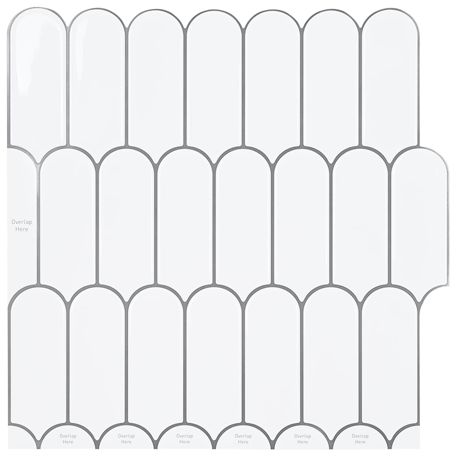 Pernata pločica 50 pcs Bijela siva 30 x 30 cm Poliuretan i PET