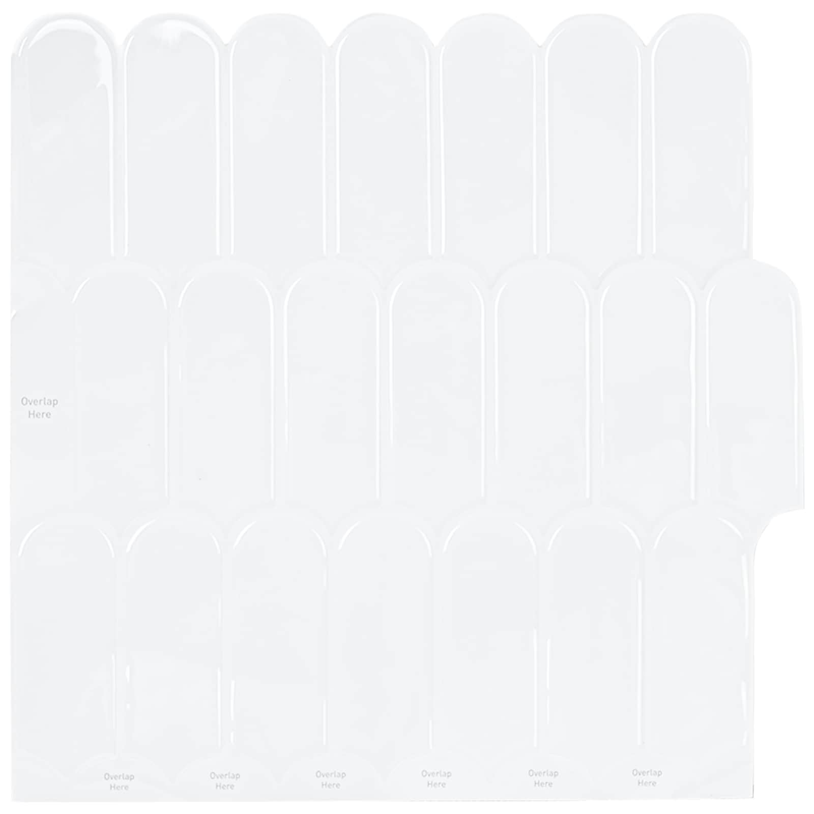 Pernata pločica 10 pcs Bijela 30 x 30 cm Poliuretan i PET