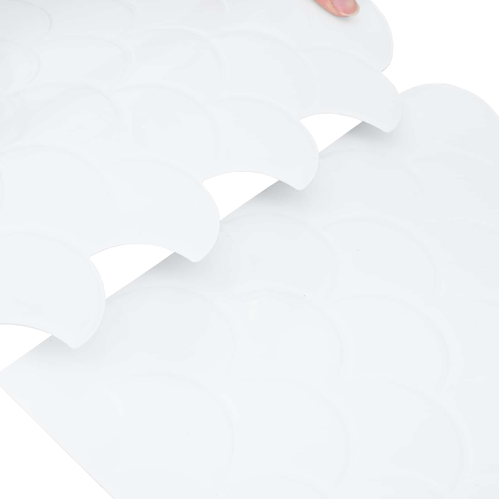 Pločica riblje ljuske 10 pcs Bijela 30 x 30 cm Poliuretan i PET