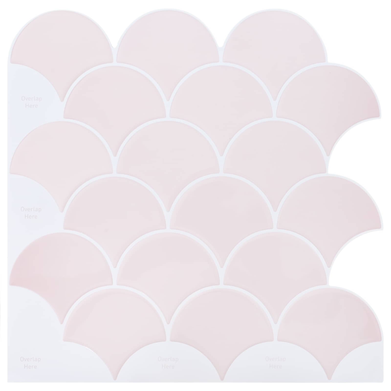 Pločica riblje ljuske 10 pcs Svijetlo ružičasta 30 x 30 cm