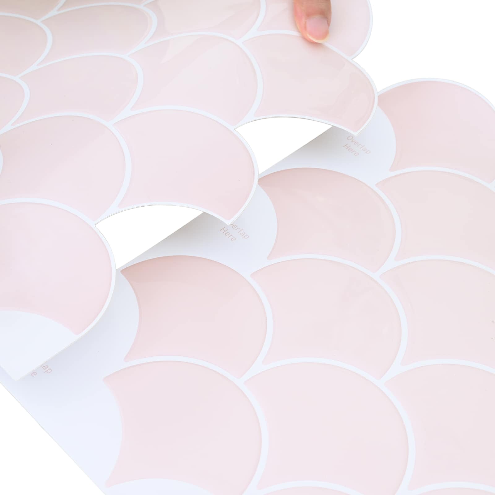 Pločica riblje ljuske 50 pcs Svijetlo ružičasta 30 x 30 cm