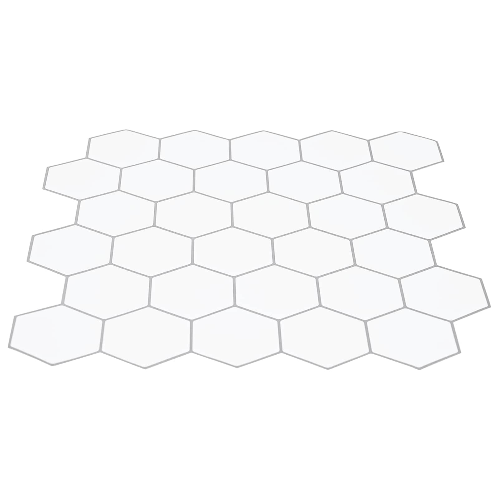 Heksagonska pločica 10 pcs Bijela siva 30 x 30 cm