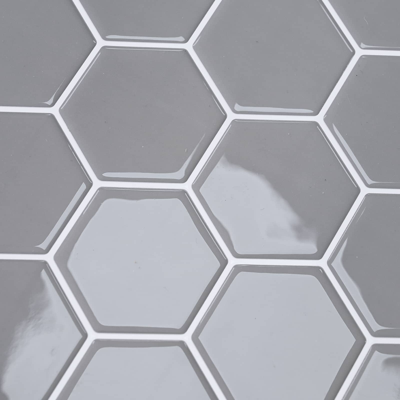 Heksagonska pločica 10 pcs Siva 30 x 30 cm Poliuretan i PET