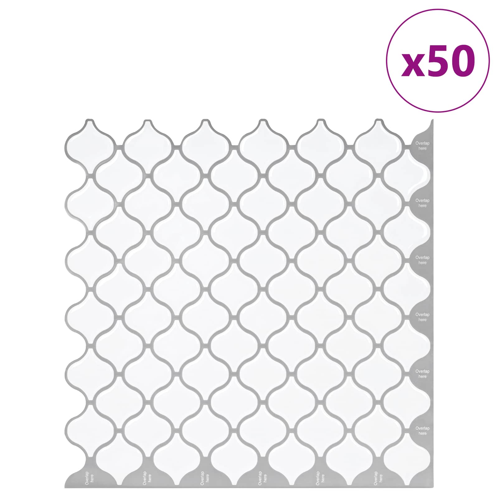 Lanturn ploča 50 pcs Bijela 27 x 27 cm Poliuretan i PET