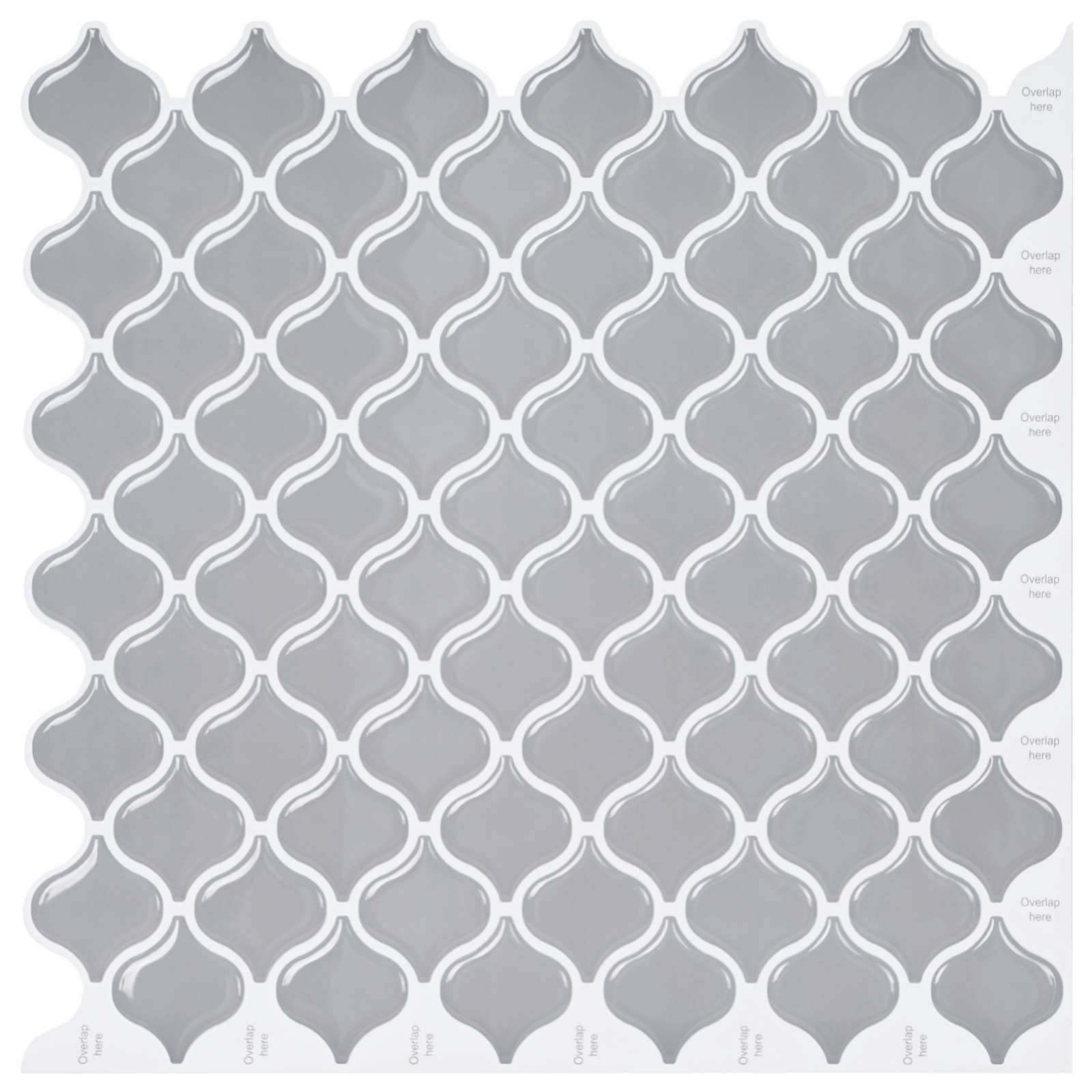Lanturn ploča 50 pcs Siva 27 x 27 cm Poliuretan i PET