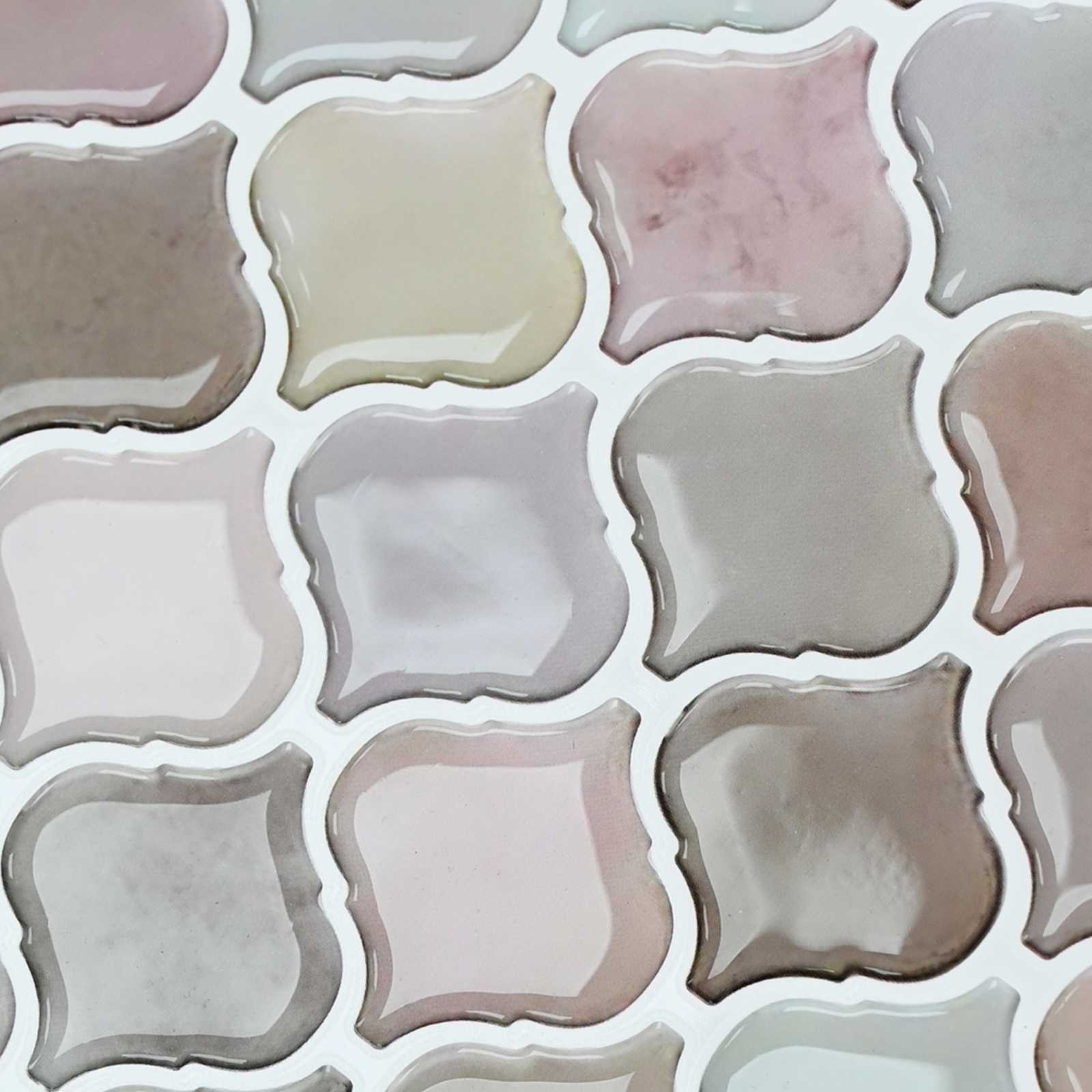 Lanturn ploča 10 pcs Bež 27 x 27 cm Poliuretan i PET