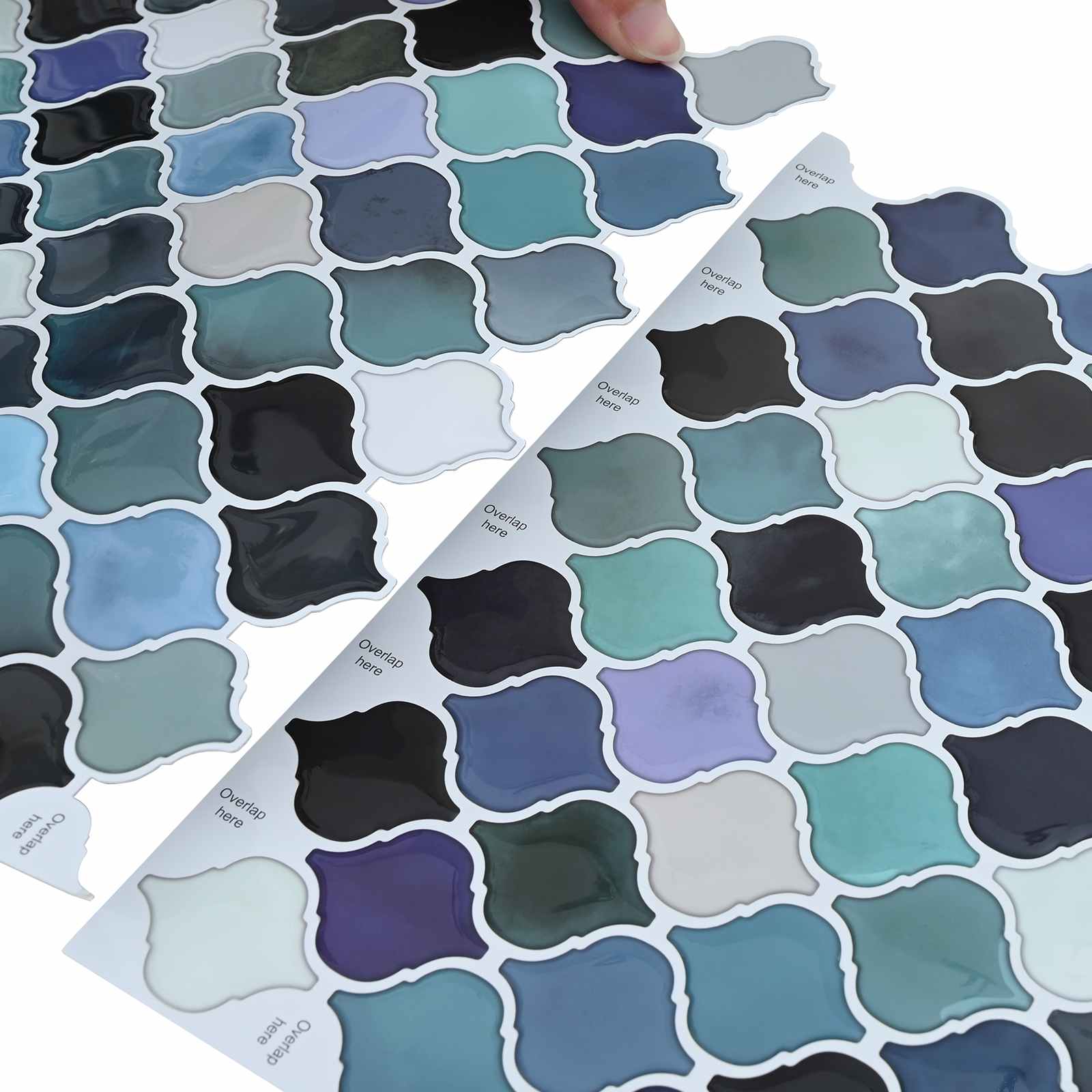 Lanturn ploča 10 pcs Plava Zelena 27 x 27 cm Poliuretan i PET
