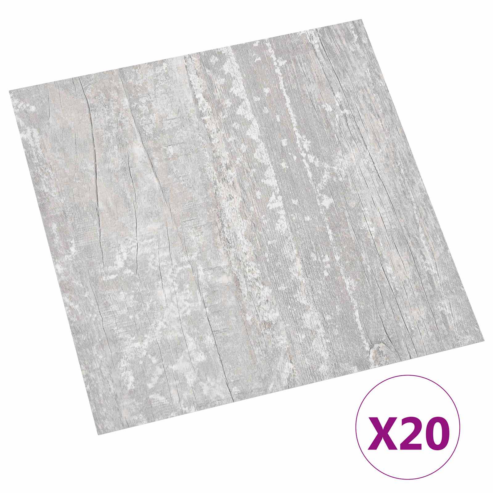 Samoljepljive Pločice za Pod 30,5 x 30,5 cm 20 pcs PVC Siva
