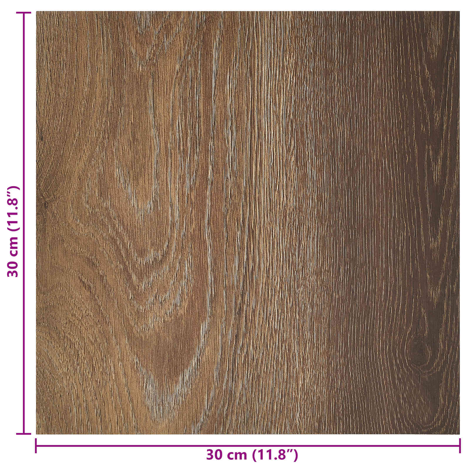 Samoljepljive Pločice za Pod 30,5 x 30,5 cm 20 pcs PVC Smeđa