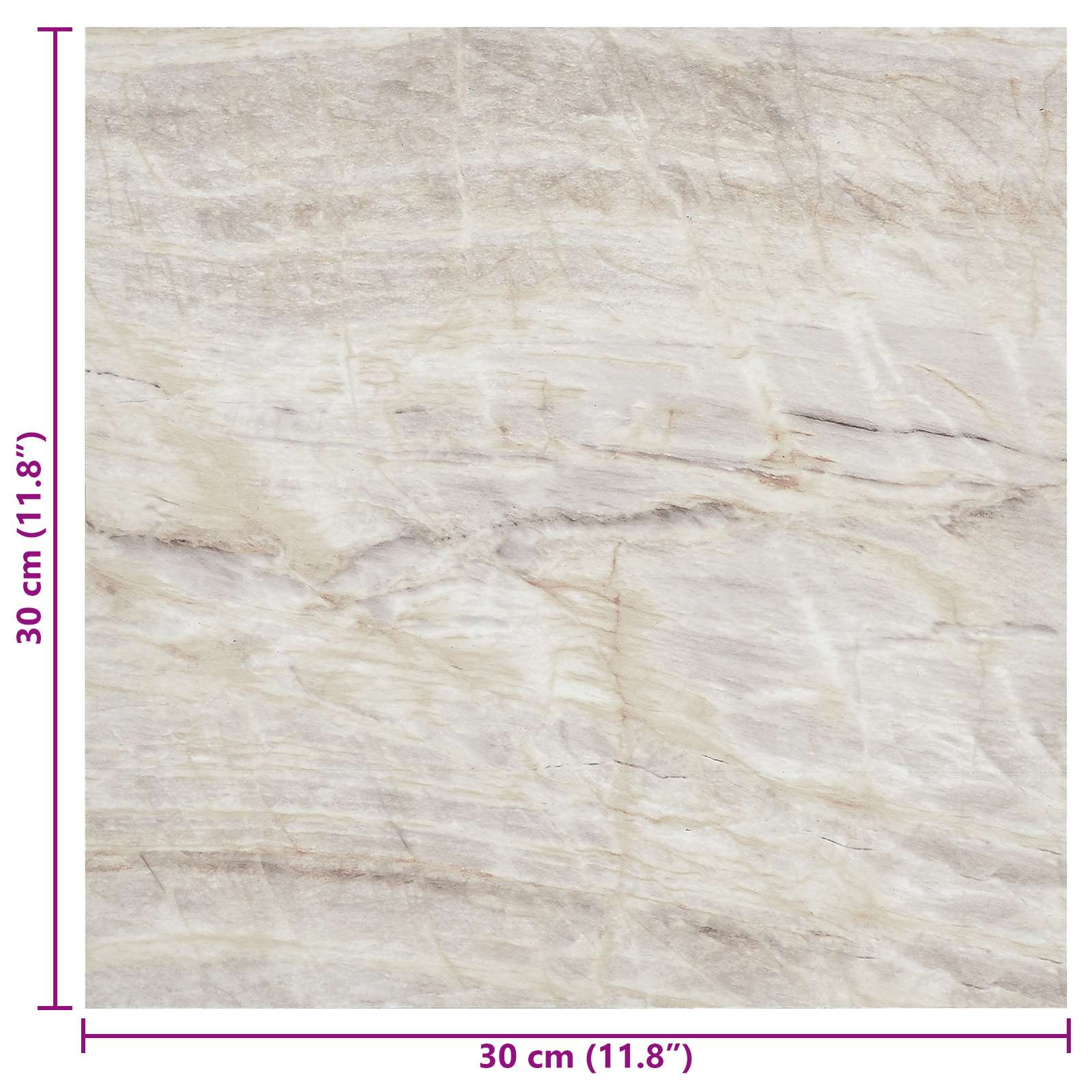 Samoljepljive Pločice za Pod 30,5 x 30,5 cm 20 pcs PVC Bež