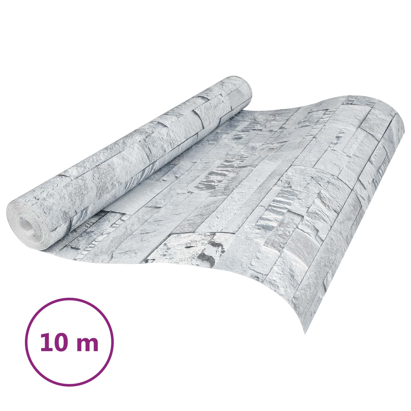 3D tapeta kamena Svjetlosiva 10 x 0,53 m N woven tkanina
